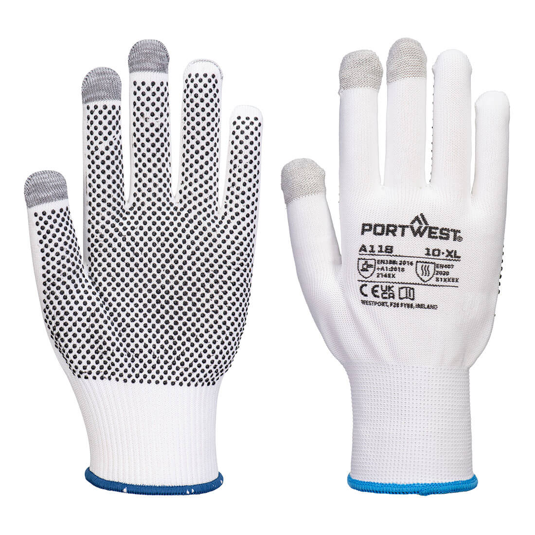 Grip 13 PVC Dotted Touchscreen Gloves (Pk12)
