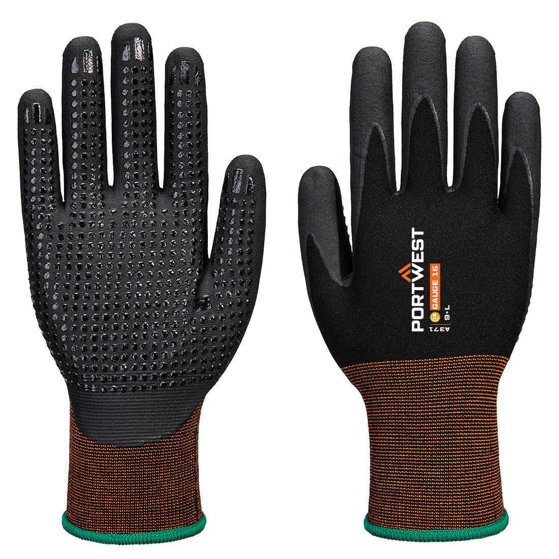GP Grip 15 nitrile dotted gloves