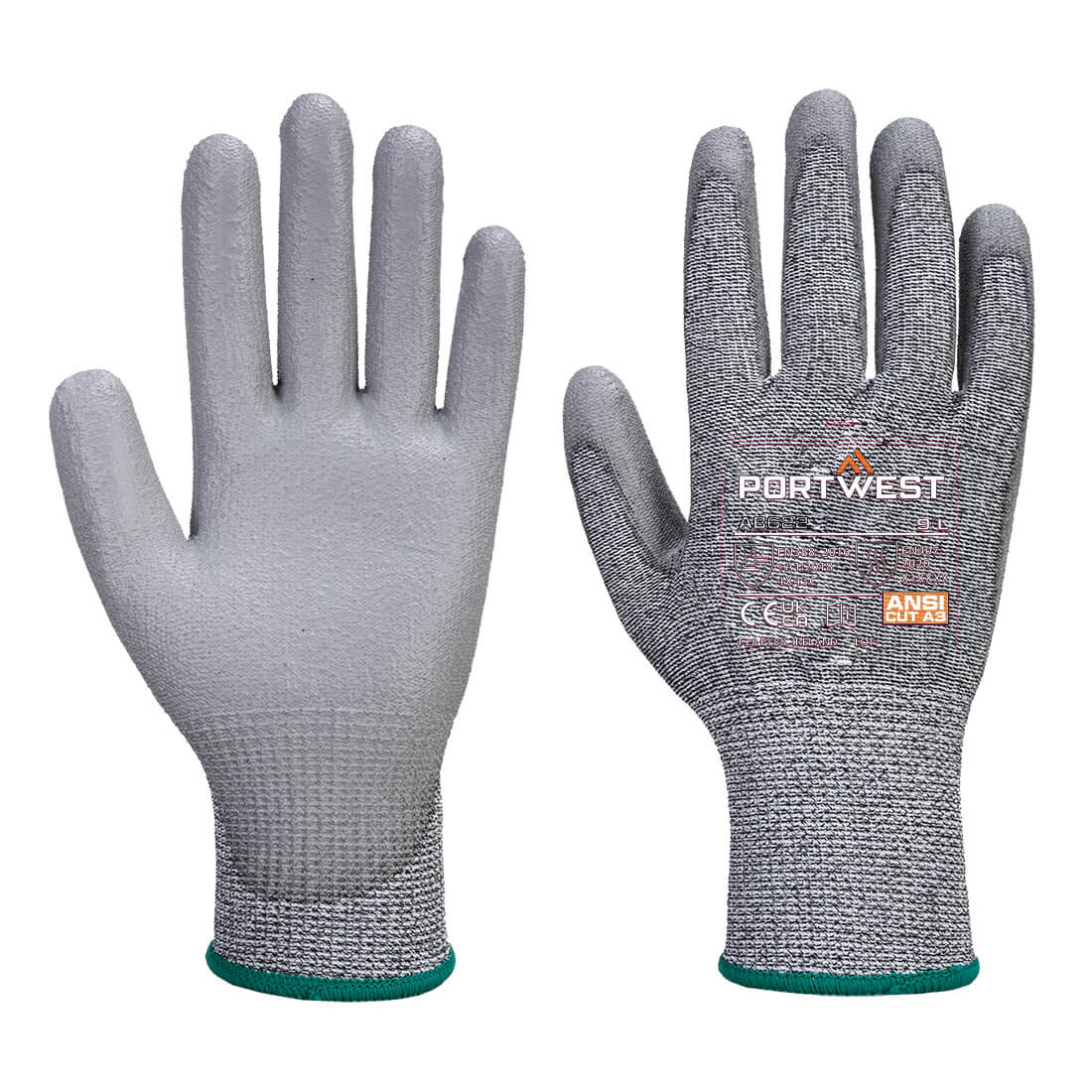 Cut Resistant C PU Coated Gloves - 12 pairs