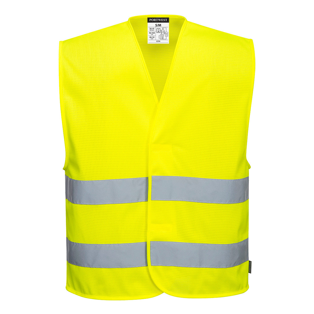 Weste Hi-Vis Mesh Two Band gelb