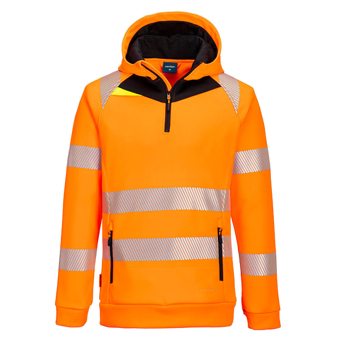 DX4 Warnschutz-Pullover mit Kapuze und 1/4 Reißverschluss