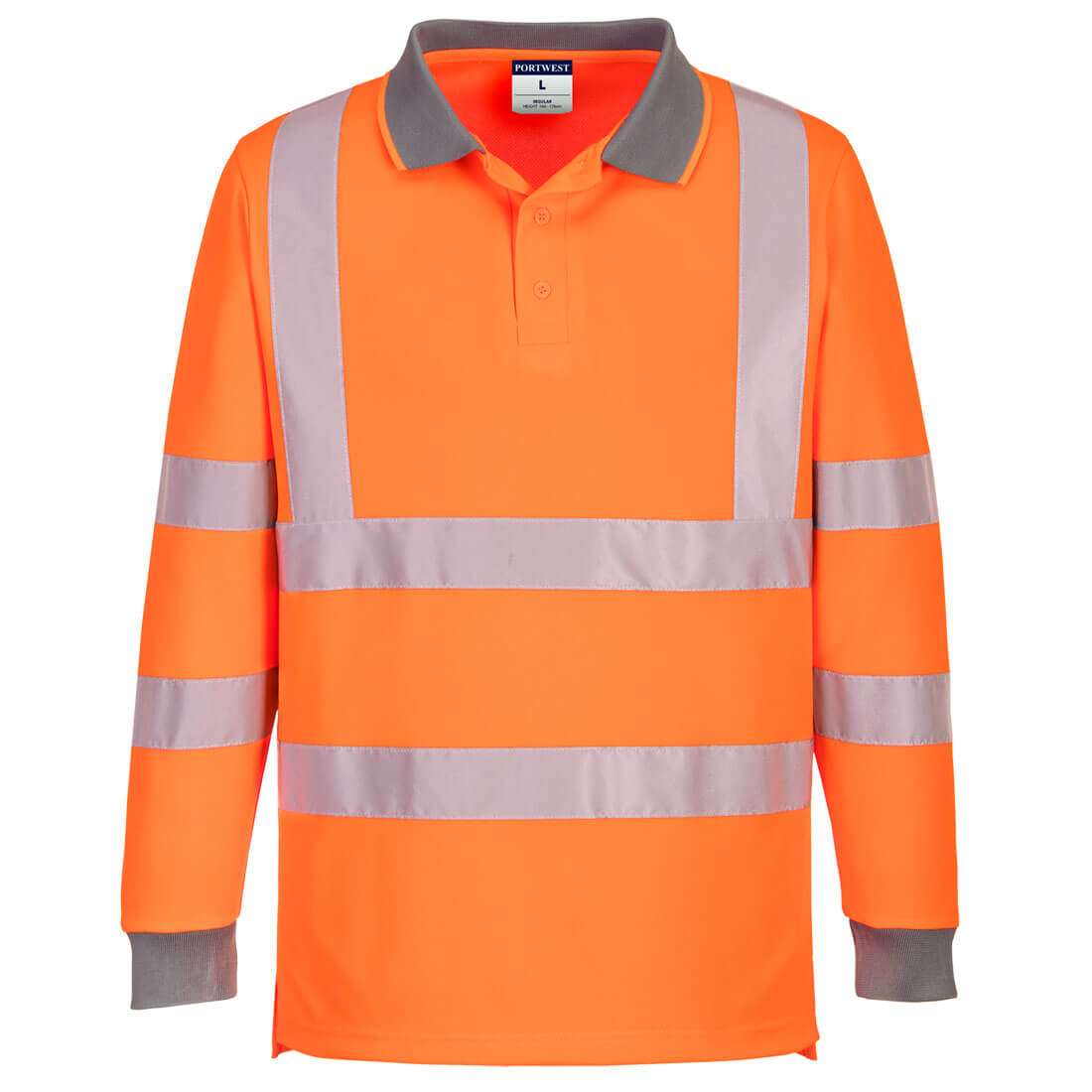 Eco High-Visibility Long Sleeve Polo Shirt