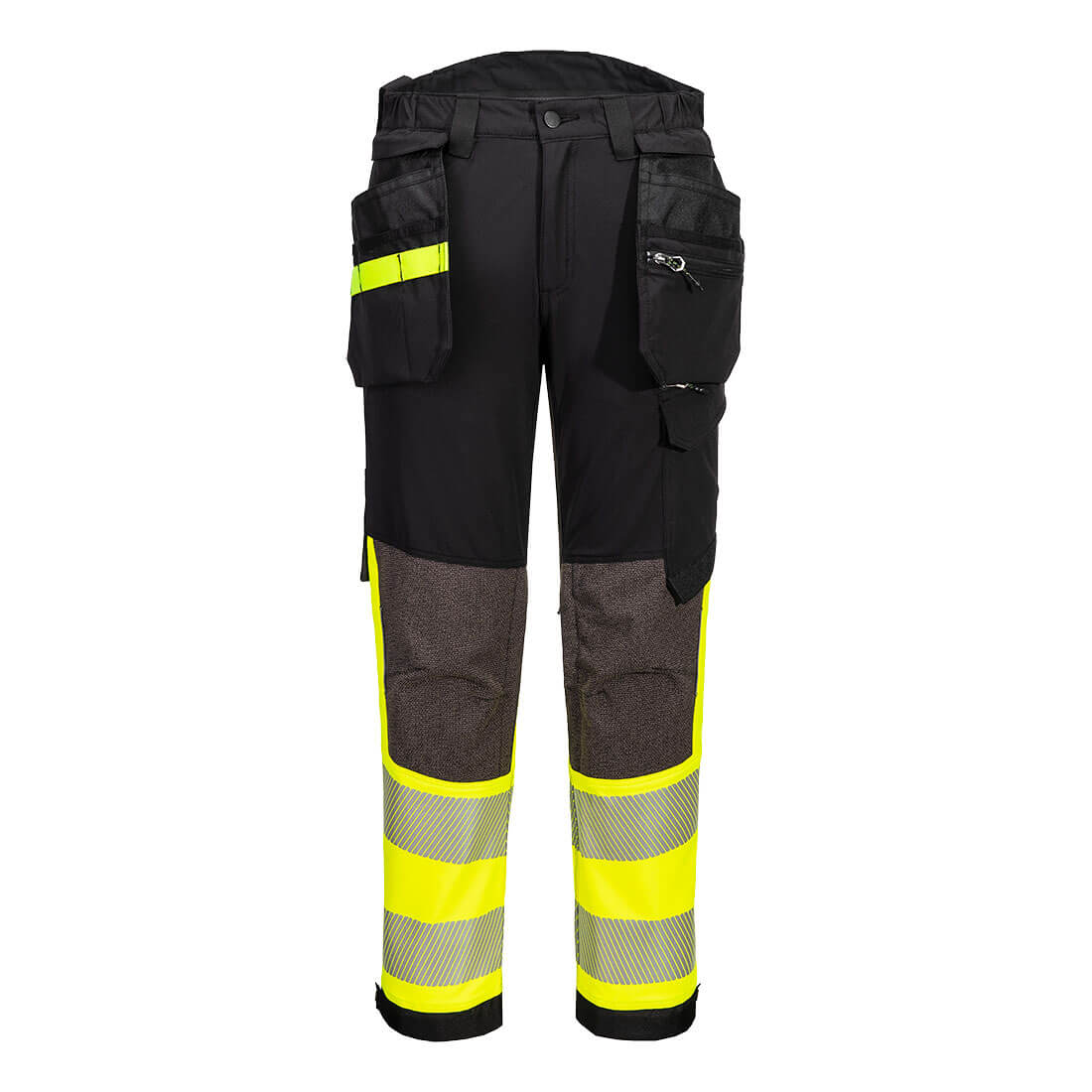 Flexible Warnhose Klasse 1 EV4 mit Knieschutztaschen
