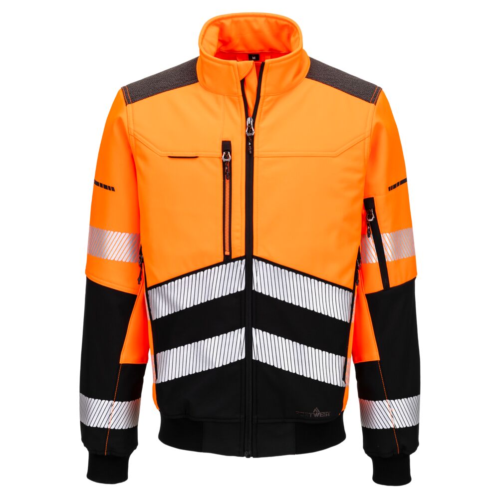 EV4 Softshell ostrzegawcza kurtka robocza Bomber (3L)