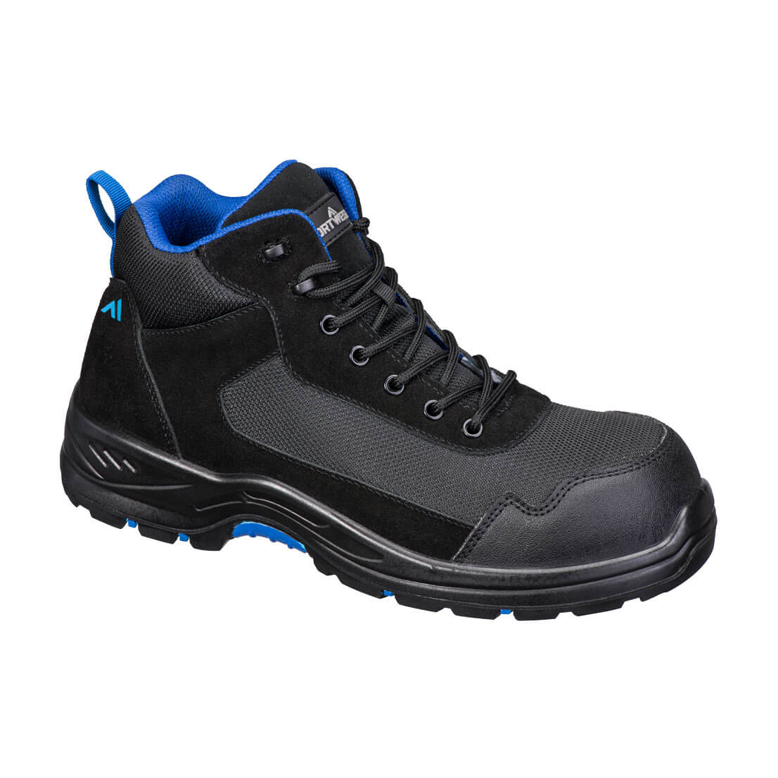 Halbstiefel Composite Textil Wildleder S3L HRO SR FO schwarz/blau