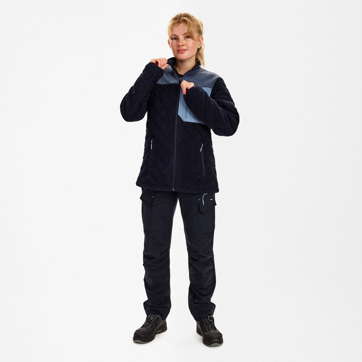Entire Damen Gestepptes-Fleecejacke