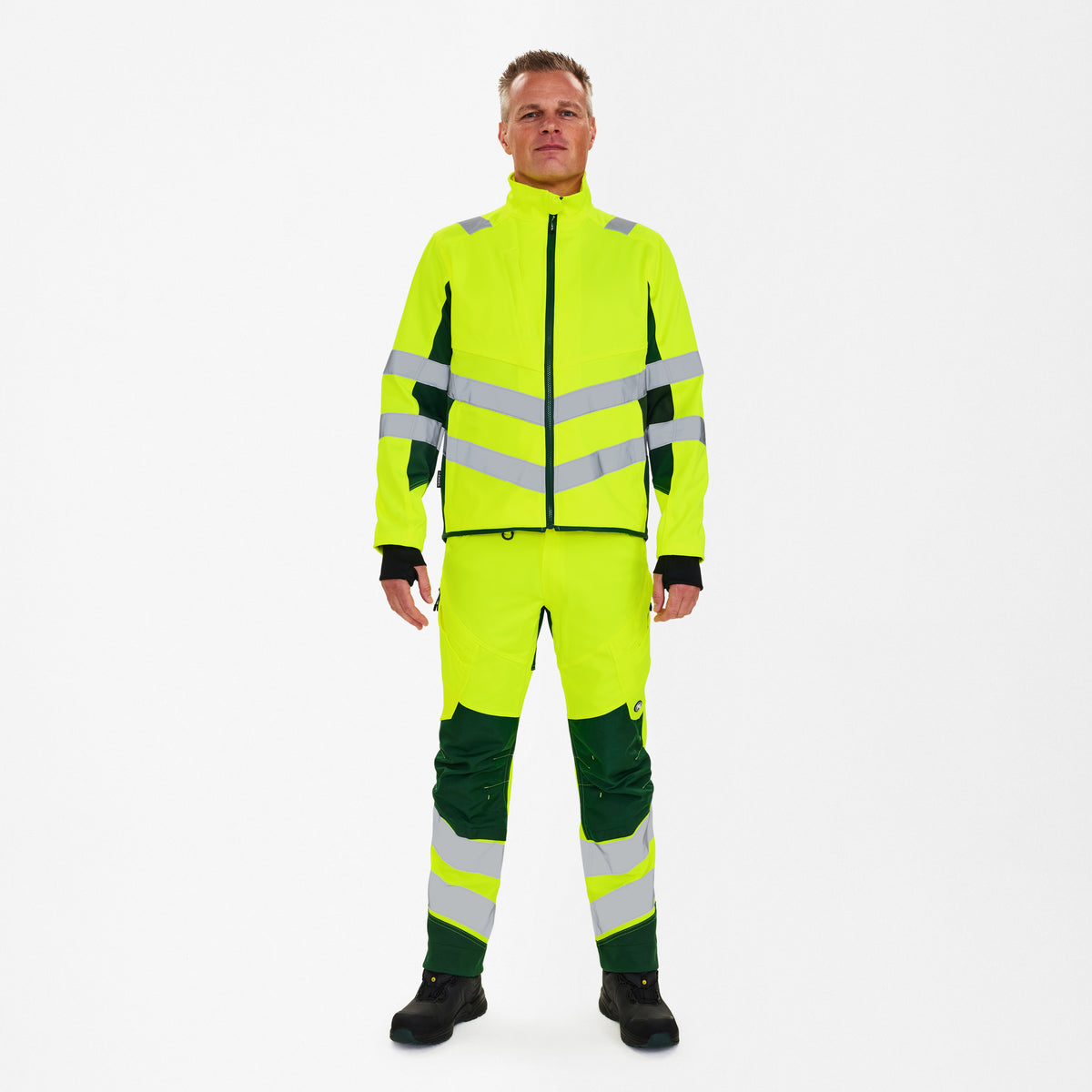 Ostrzegawcza kurtka robocza z elastycznym materiałem 2-way stretch