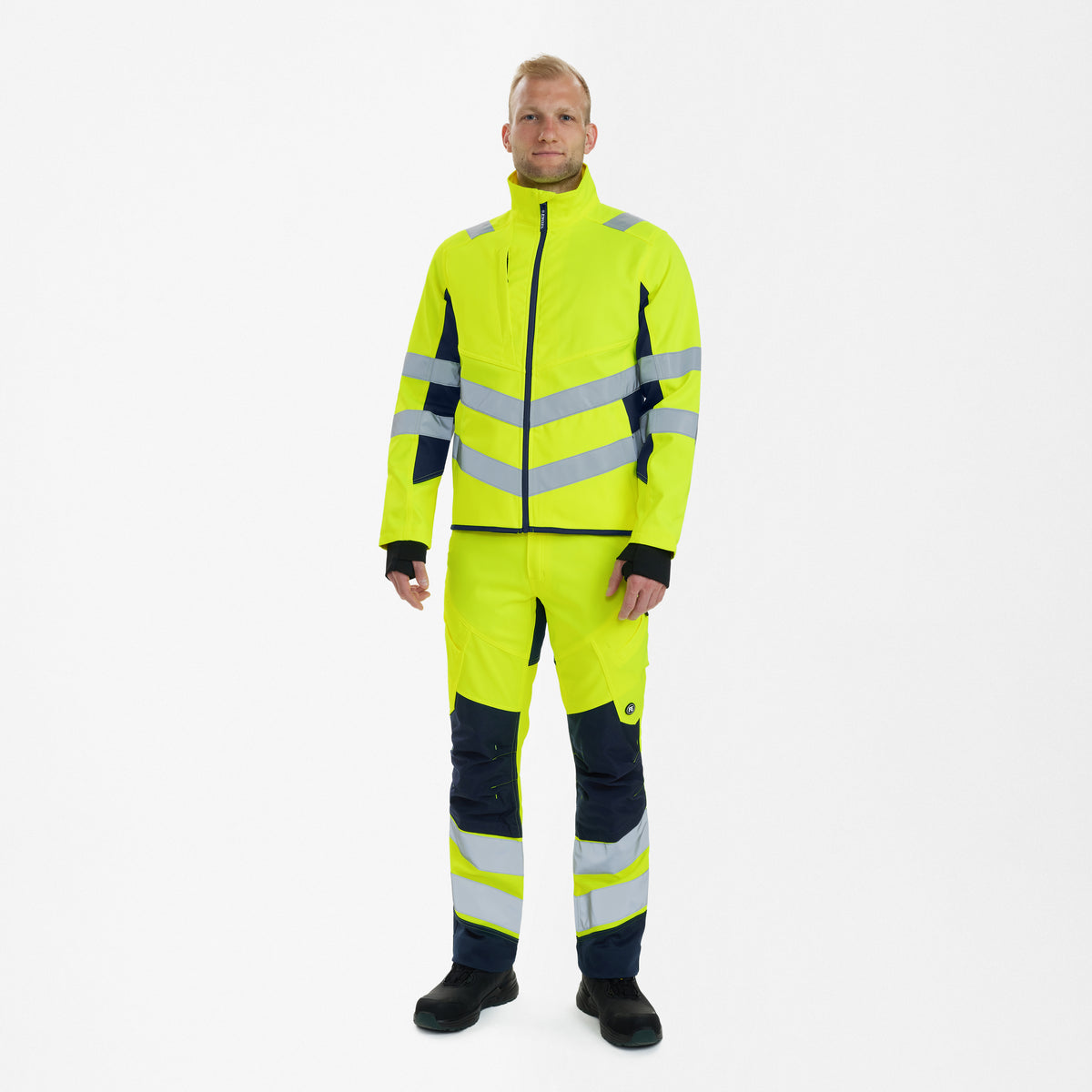 Ostrzegawcza kurtka robocza z elastycznym materiałem 2-way stretch