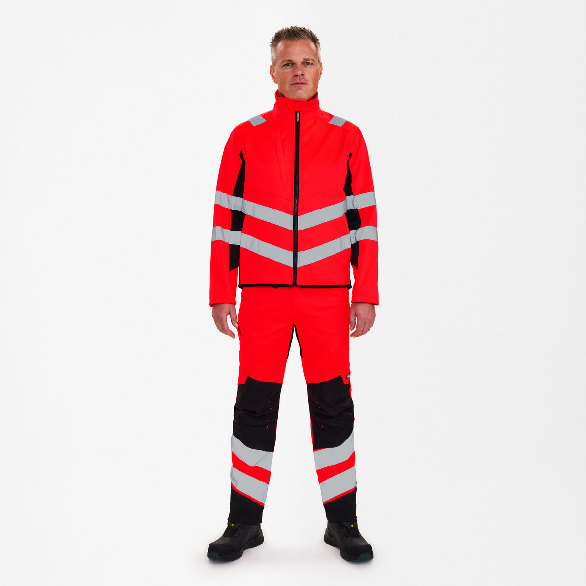 Ostrzegawcza kurtka robocza z elastycznym materiałem 2-way stretch