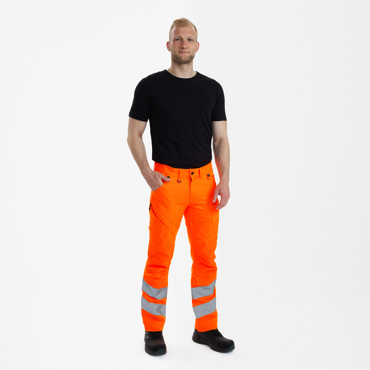 Ostrzegawcze spodnie robocze z elastycznym materiałem 2-way stretch (2544-314)