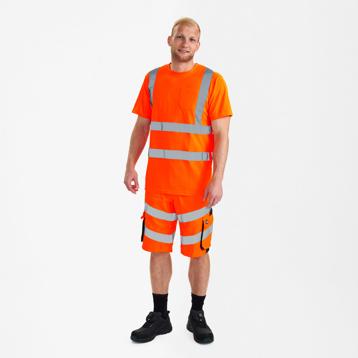 Ostrzegawczy T-shirt z kieszenią na piersi