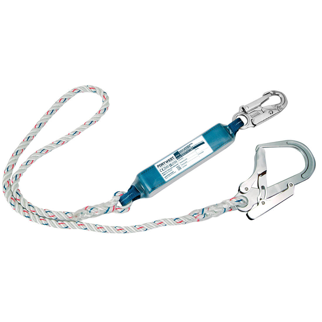 Single shock absorbing lanyard