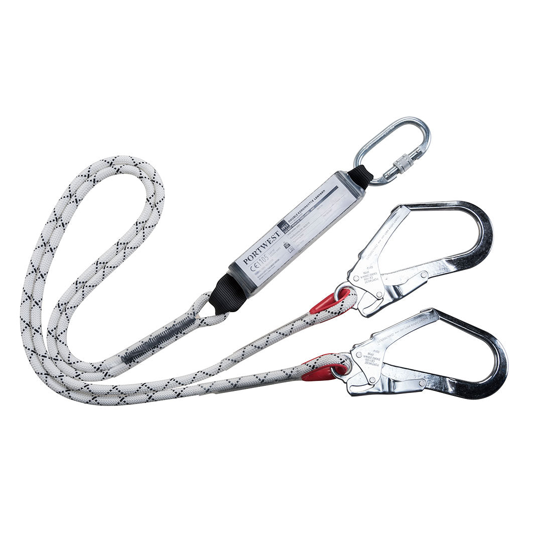 Double Kernmantle lanyard with shock absorber kit