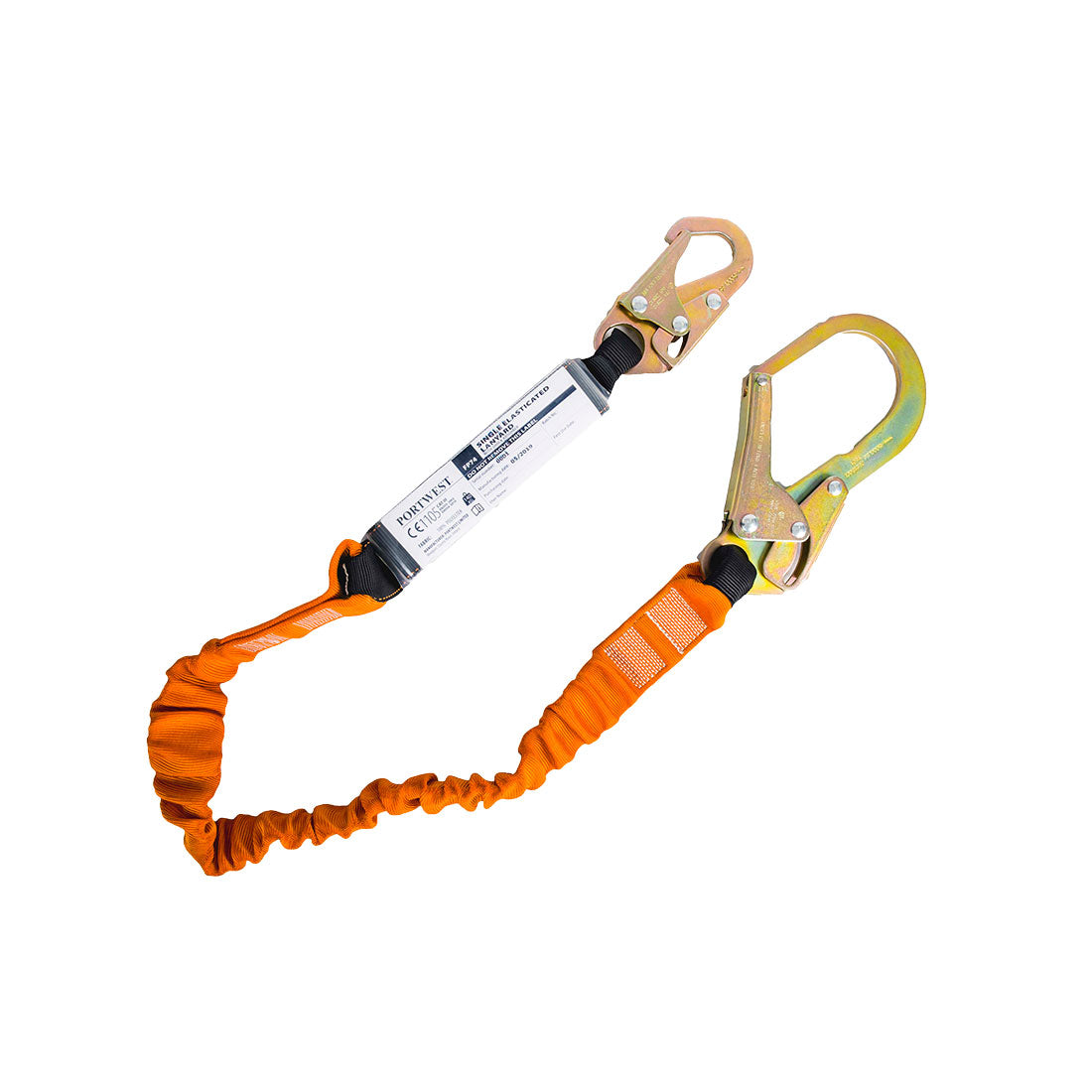 Shock Absorbing Lanyard with Elastic Webbing 1.8m / 140 kg