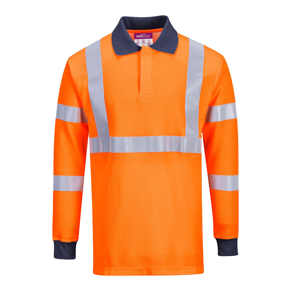 Schwer entflammbares Warn-Poloshirt Modaflame