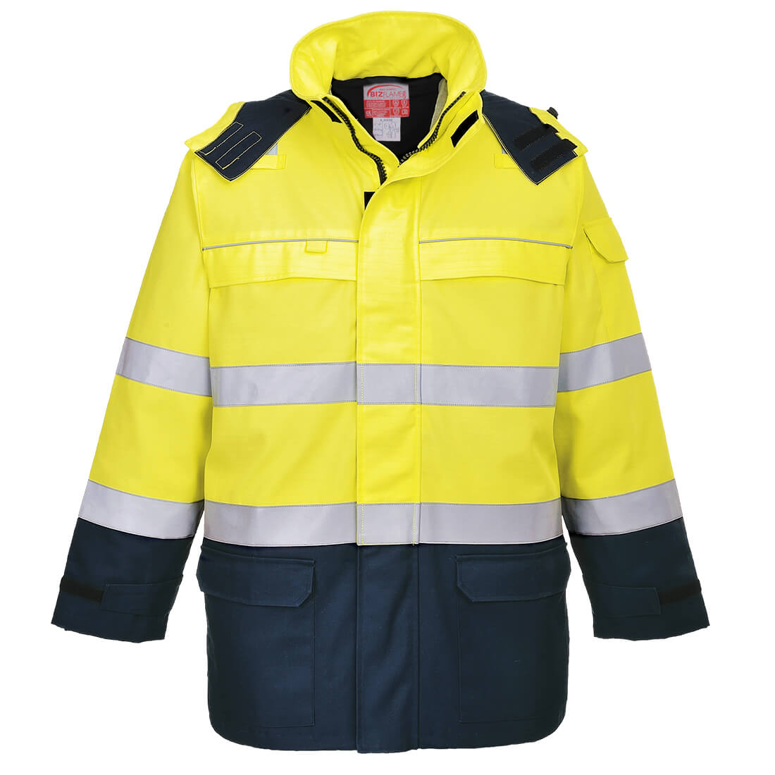 Flame-retardant and antistatic hi-vis jacket Bizflame Rain + Arc