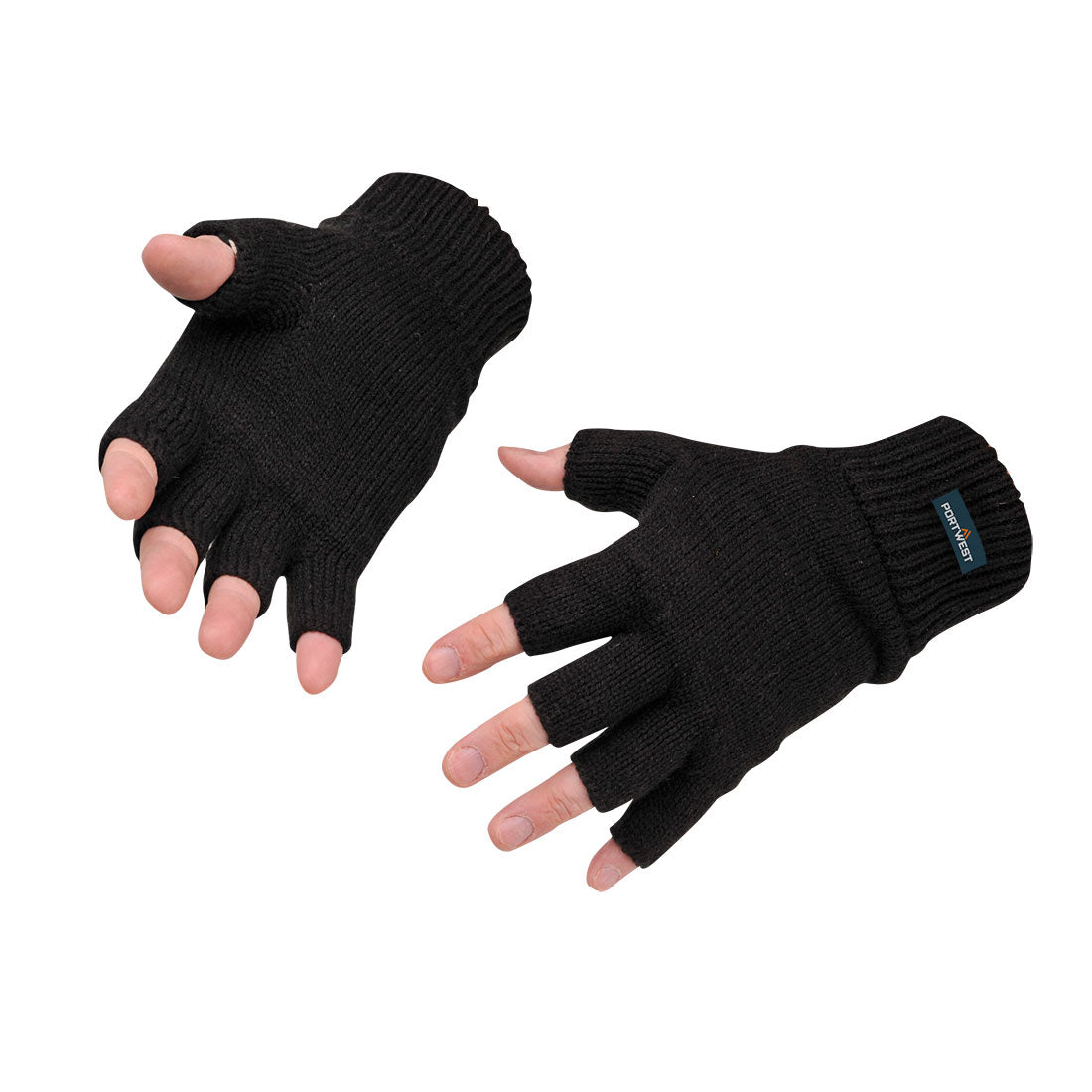 Handschuh gestrickt fingerlos mit Inslulatex