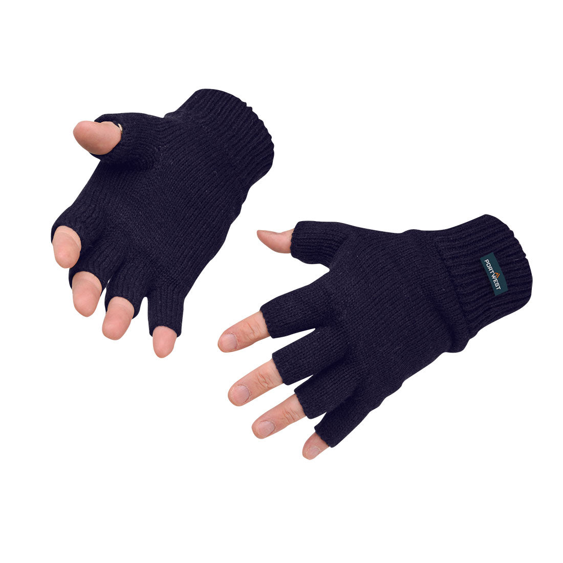 Handschuh gestrickt fingerlos mit Inslulatex