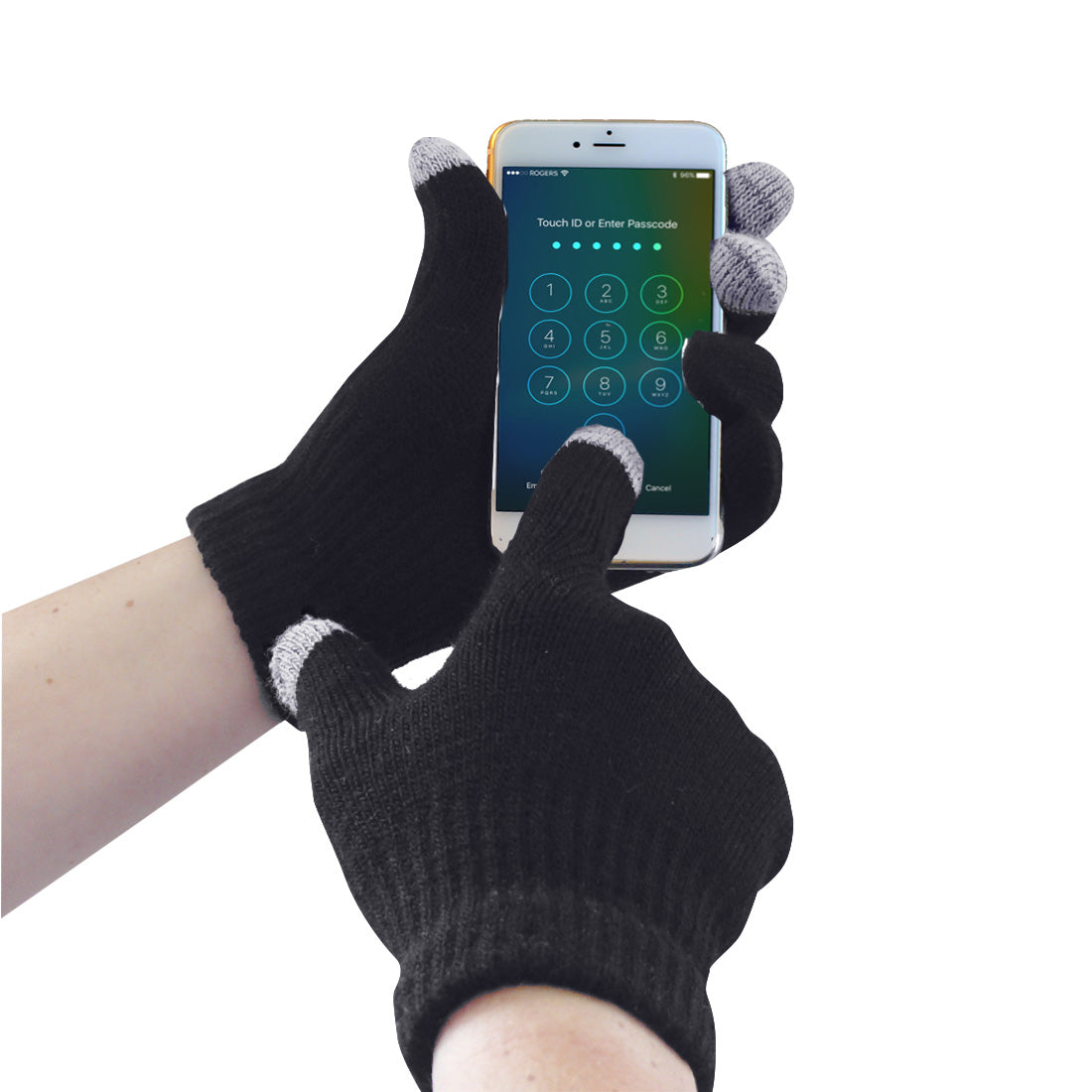 Knitted touchscreen gloves