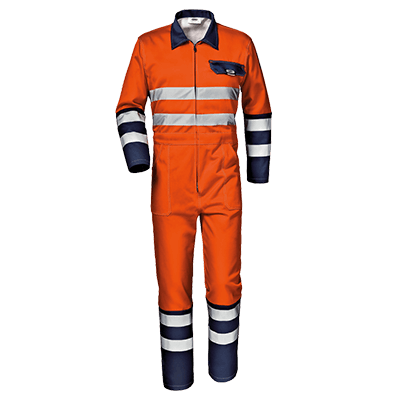 Arbeitsanzug MISTRAL COLOR, Warnorange/Blau