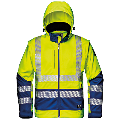 Arbeitsjacke STARMAX, WARN-GELB/BLAU