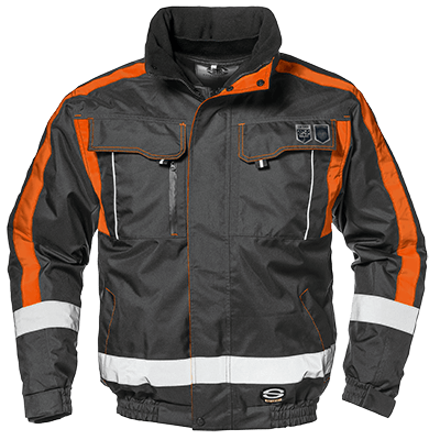 CONTENDER jacket, anthracite/hi-vis orange