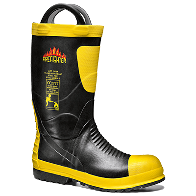Feuerwehrstiefel 9677, schwarz/gelb
