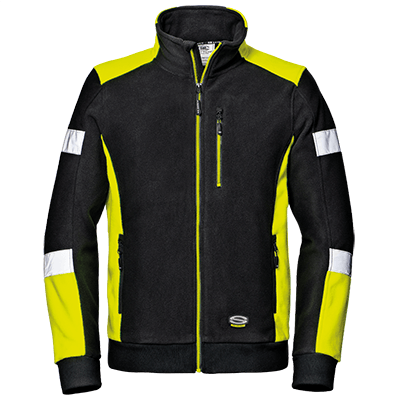 COMFORT fleece, black/hi-vis yellow