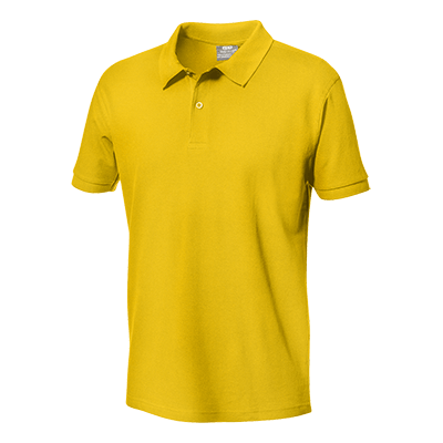 Poloshirt mit kurzen Ärmeln PIQUET, gelb