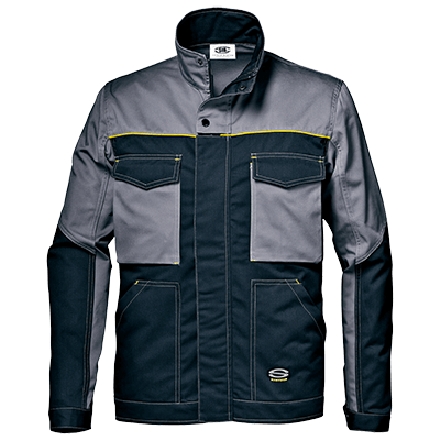Arbeitsjacke kurz FUSION MASSAUA, marineblau/grau