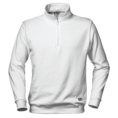 Bluza z kołnierzem zapinanym na zamek SIRFLEX, weiß