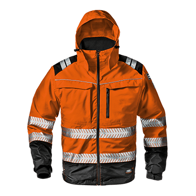 ANDROMEDA work jacket, high-visibility orange-black (MC4117-HE)