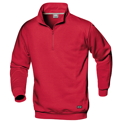 Bluza z kołnierzem zapinanym na zamek SIRFLEX, rot