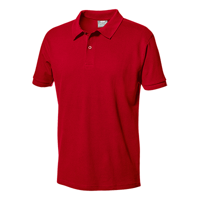 Poloshirt mit kurzen Ärmeln PIQUET, rot