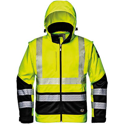 Arbeitsjacke STARMAX, WARN-GELB/SCHWARZ