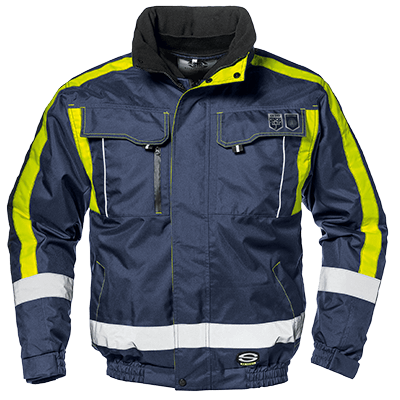 CONTENDER jacket, blue/hi-vis yellow