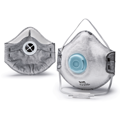 Premium respiratory half-mask FFP2 NR D with activated carbon