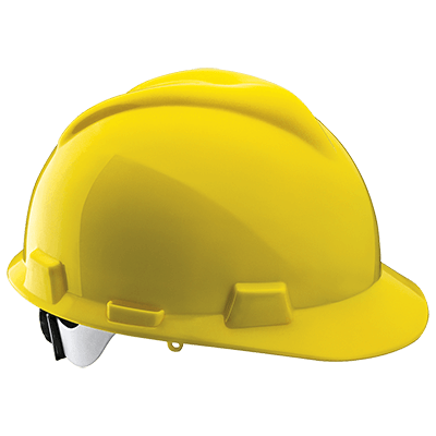 Kask COSMOS z uprzężą tekstylną, żółty