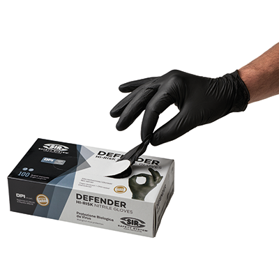 Glove DEFENDER (pack of 100 pcs.), black