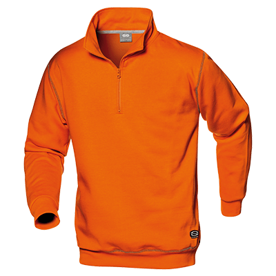 Bluza z kołnierzem zapinanym na zamek SIRFLEX, pomarańczowa