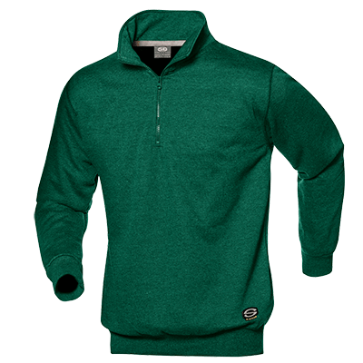 Bluza z kołnierzem zapinanym na zamek SIRFLEX, grün
