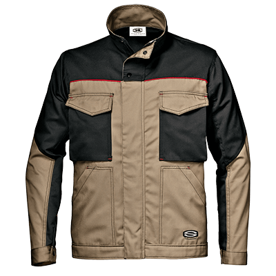 Arbeitsjacke kurz FUSION MASSAUA, khaki/schwarz