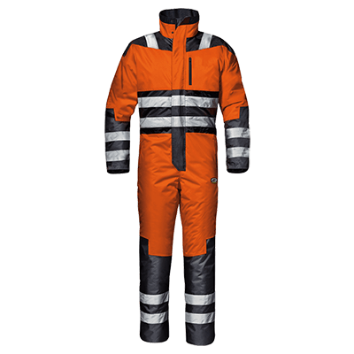 Arbeitskombination ROWANIEMI, warn-orange-blau