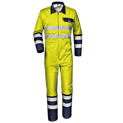 Arbeitsanzug MISTRAL COLOR, Warngelb/Blau