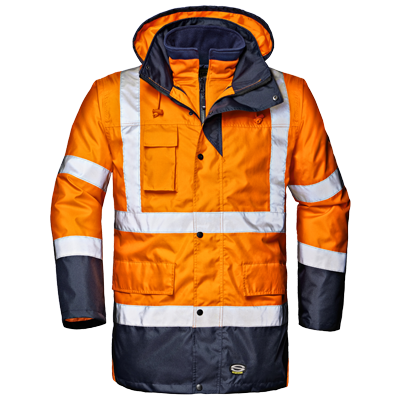 MOTORWAY SPLIT work jacket, high-visibility orange