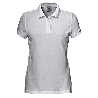 Women's short sleeve polo shirt PIQUET, white