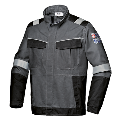 POLYTECH PLUS 2/2 work jacket, anthracite/black
