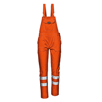 Dungarees VELVET, warning orange