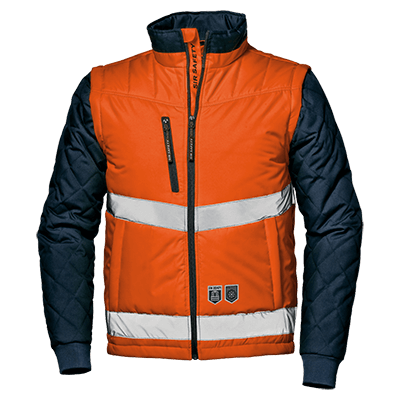 DRIVER work jacket, high-visibility orange-blue