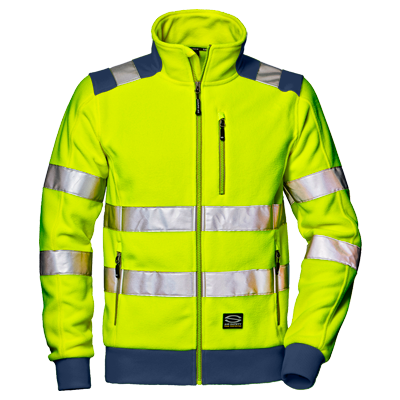 Bluza polarowa ostrzegawcza COMFORT, ostrzegawczy żółty/niebieski